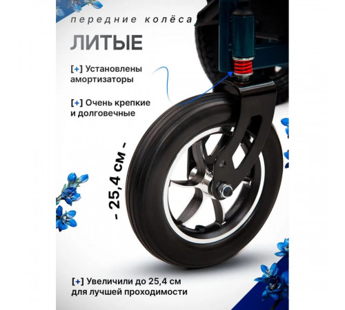 Складное инвалидное кресло коляска с электроприводом KSE-07 Комфорт-3